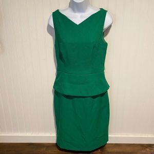 The Limited Emerald green peplum dress